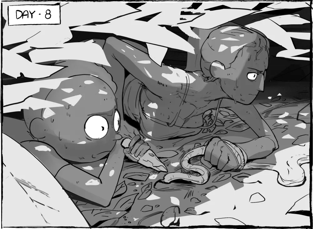 That Time me and my younger brother got stranded in some alien planet and can't get back home. Also I'm secretly attracted to him and I think he is attracted to me too. But I can't say anything- page 3 full