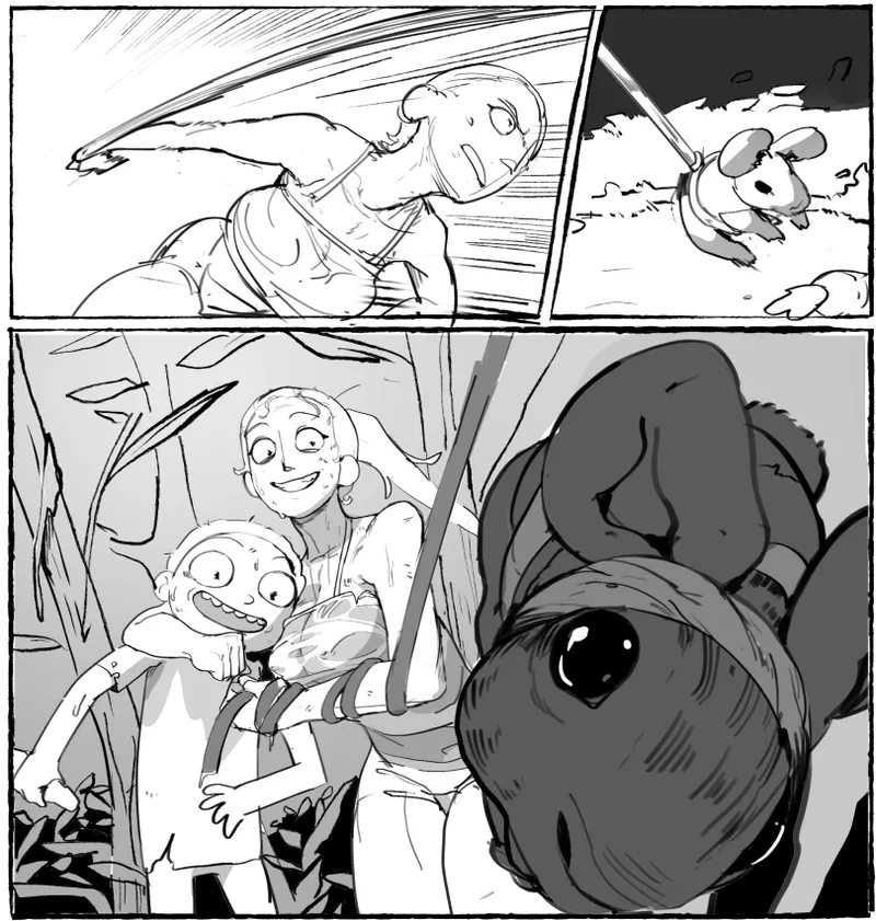 That Time me and my younger brother got stranded in some alien planet and can't get back home. Also I'm secretly attracted to him and I think he is attracted to me too. But I can't say anything- page 5 full