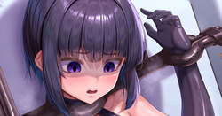 鉄のフレームで全身を拘束され、マシンバイブで絶頂させられるシチュ