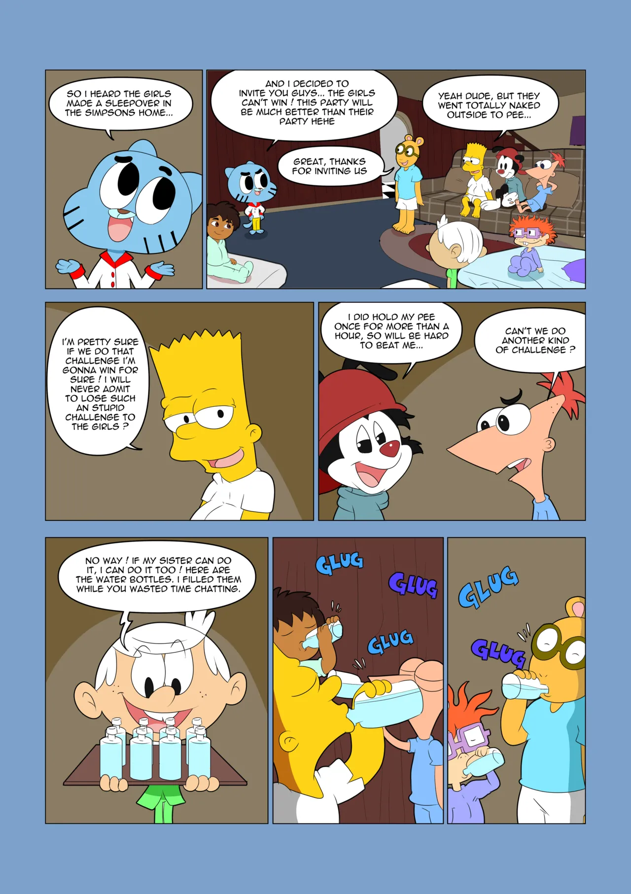 Boys Sleep-ee Over page 1 full