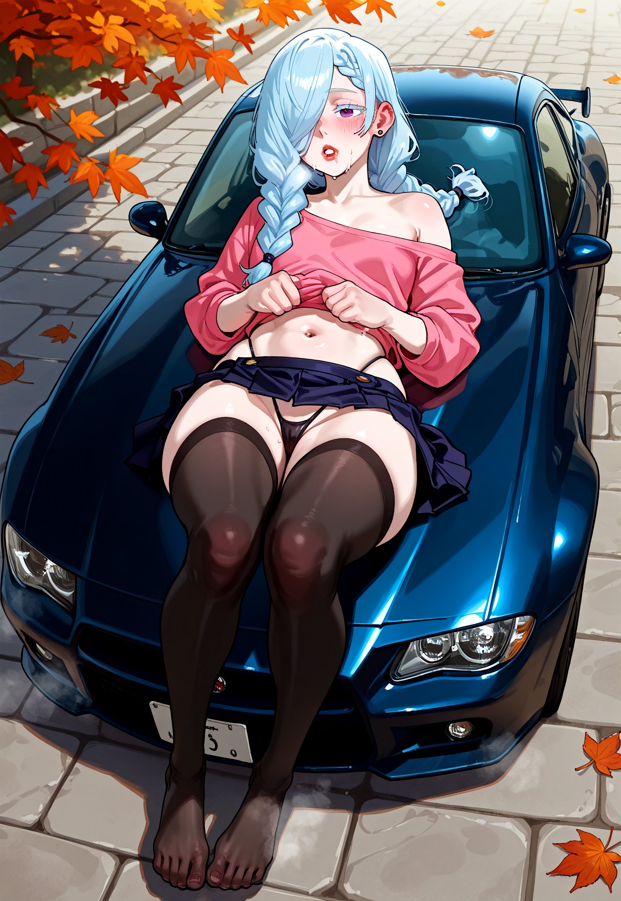 CAR HOOD POV – PETITE MEI MEI KIMONO UNDRESS page 3 full