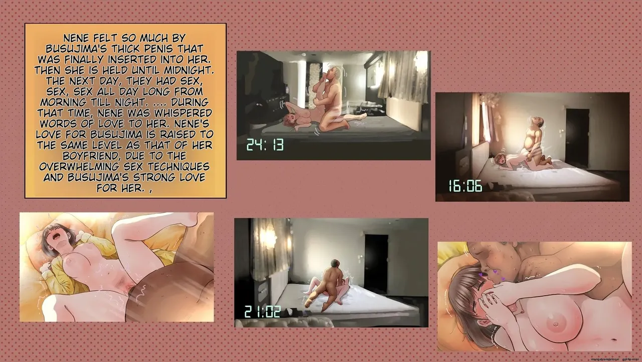 Netorare Nene-san Sono 5 ~Hairanbi no Kanojo no Shikyuu ni Tairyou ni Sosogareru, Chuunen Oyaji no Noukou Haramase Tanejiru~ page 4 full