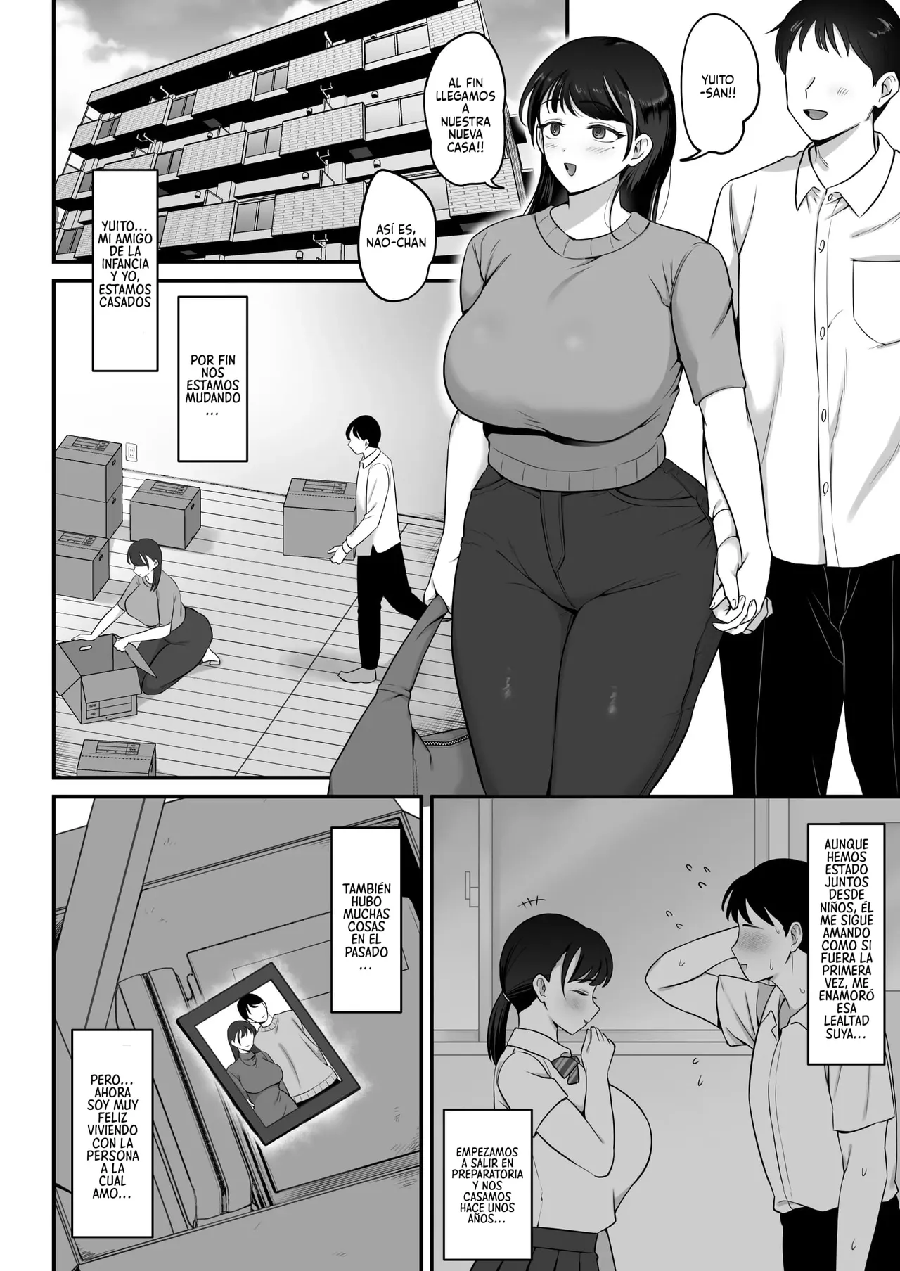Maso Mesu Rinjin Onahozuma ~Saikai Shita Moto SeFri o Dekachin de Saikyouiku suru Hanashi~｜La Vecina es un Juguete Sexual ~La Historia de una Esposa que es Educada por un Gran Pene~ page 2 full