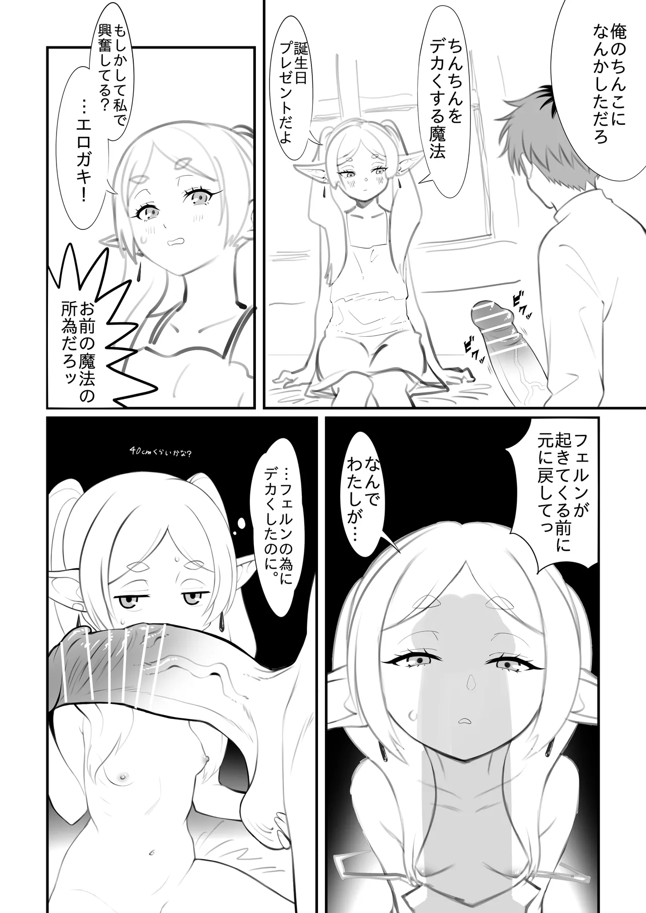 Frieren to Chinchin o Ookiku suru Mahou page 1 full