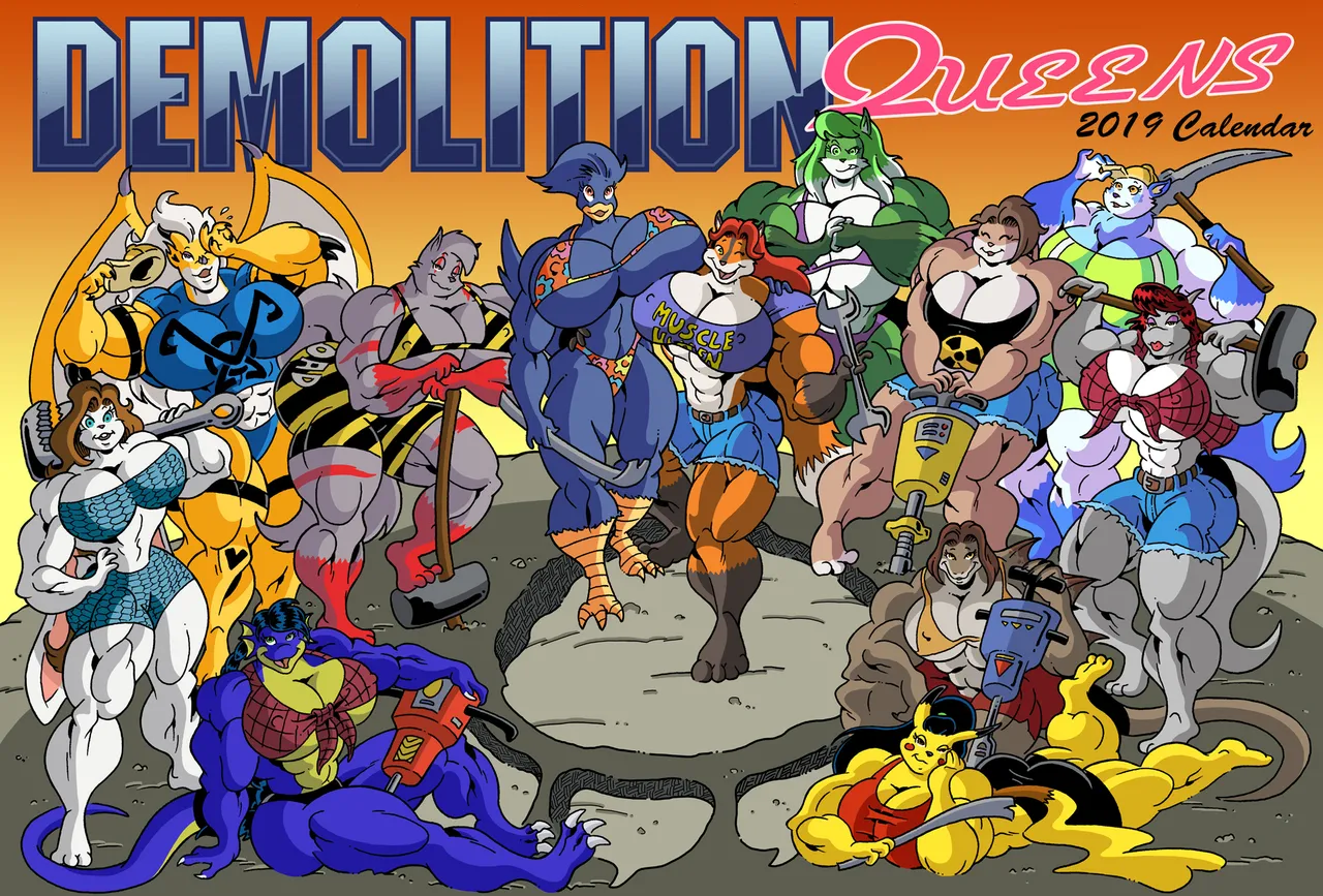 Demolition Queens 2019 Calendar page 1 full