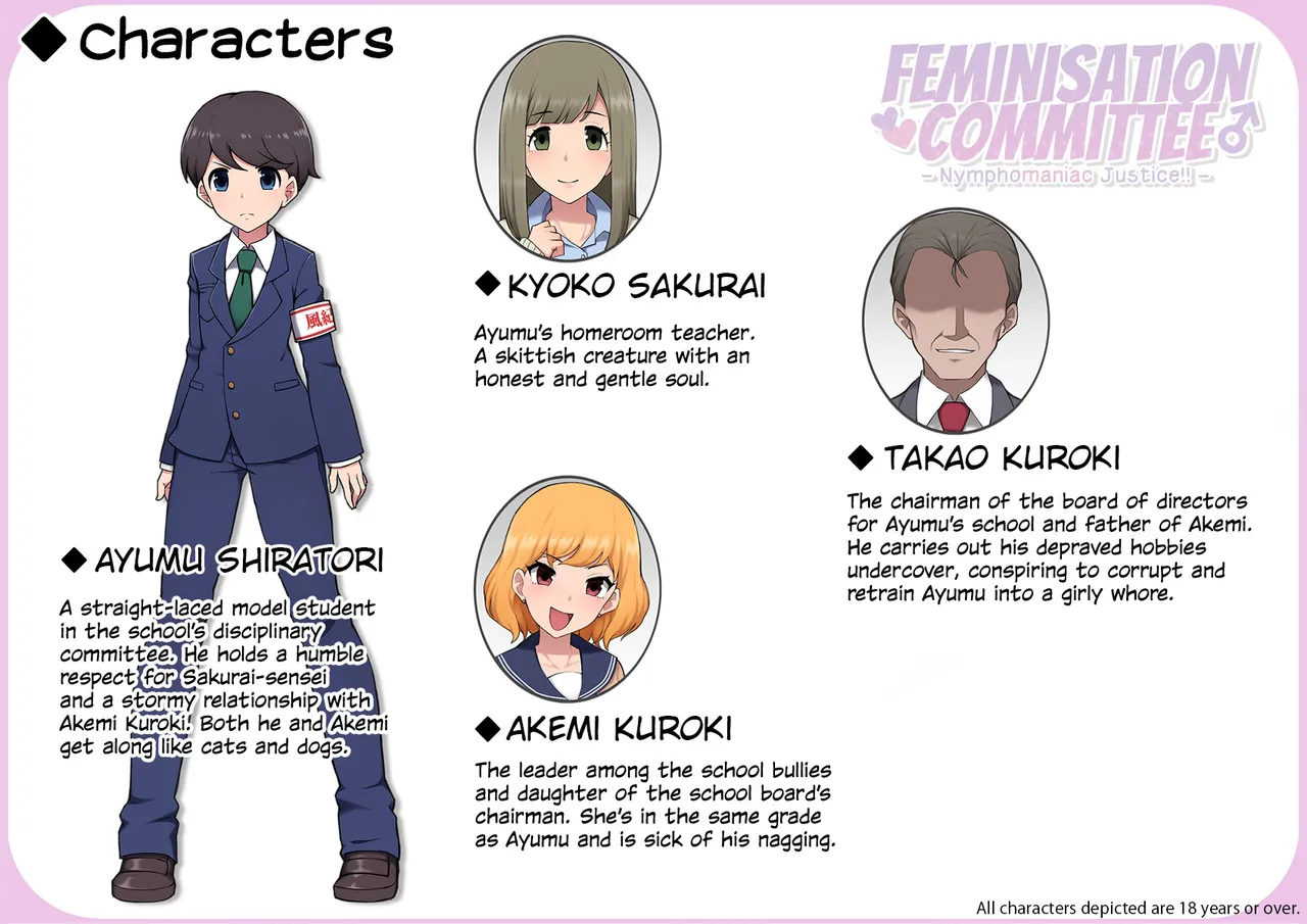 Josou Mesu Ochi Fuuki Iin ~Kiyoku Tadashii Mohansei ga Inran Bitch ni Ochiru made~ | Feminisation Committee: Nymphomaniac Justice!! page 2 full