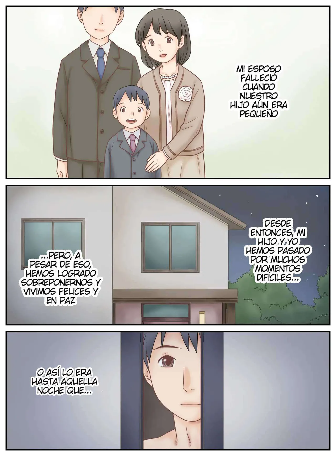 Musuko ni Mirareta Onanie｜Mi Hijo me Descubrió Masturbándome page 2 full