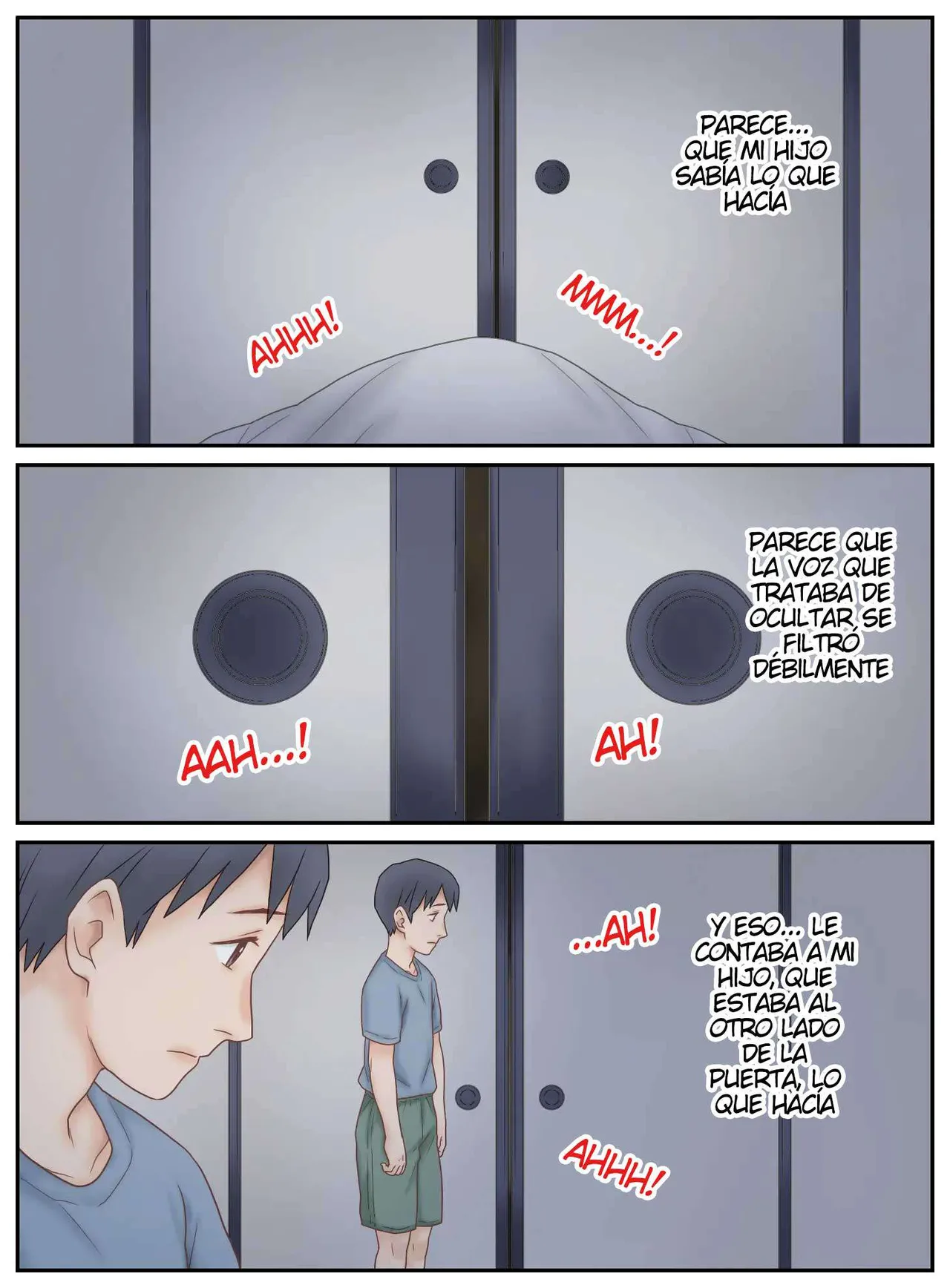 Musuko ni Mirareta Onanie｜Mi Hijo me Descubrió Masturbándome page 8 full