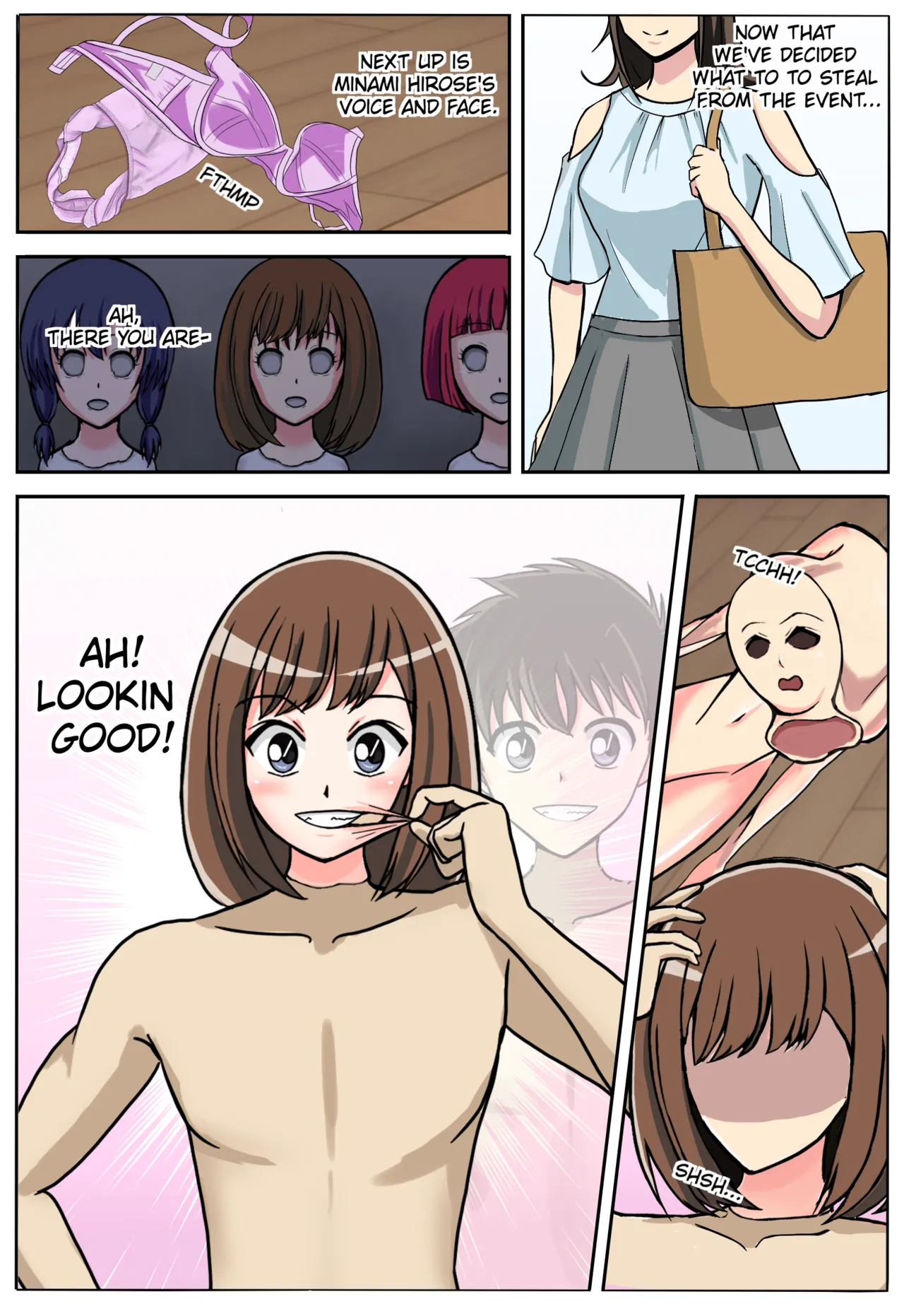 The Phantom Thief Kid masturbating in the form of Ran Mouri【皮モノ/ 皮物 / skinsuit】 page 2 full