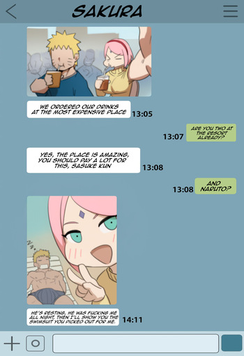 Naruto and Sakura on vacation cover