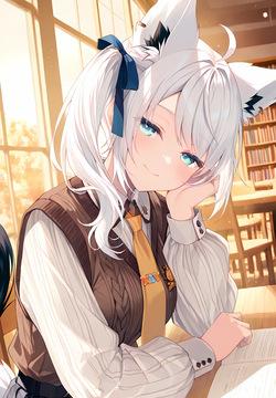 Fubuki do it in the library