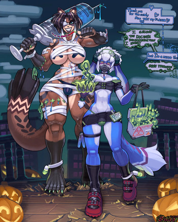 Naoki and Vier trick or treating cover