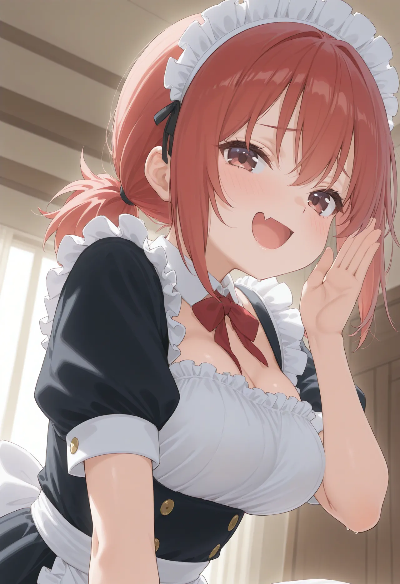 MESUGAKI MAID'S SMIRK: EXPOSED CHEST TEASE page 4 full