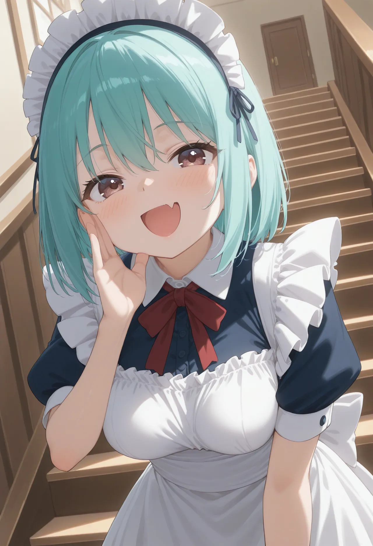 MESUGAKI MAID'S SMIRK: EXPOSED CHEST TEASE page 5 full