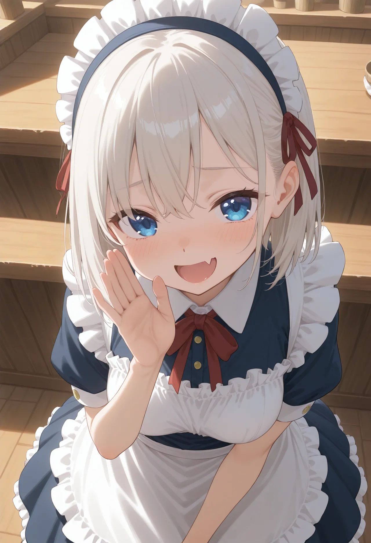 MESUGAKI MAID'S SMIRK: EXPOSED CHEST TEASE page 9 full