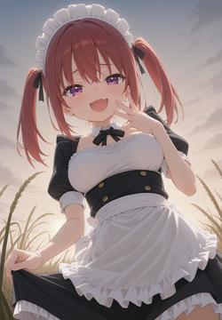 MESUGAKI MAID'S SMIRK: EXPOSED CHEST TEASE