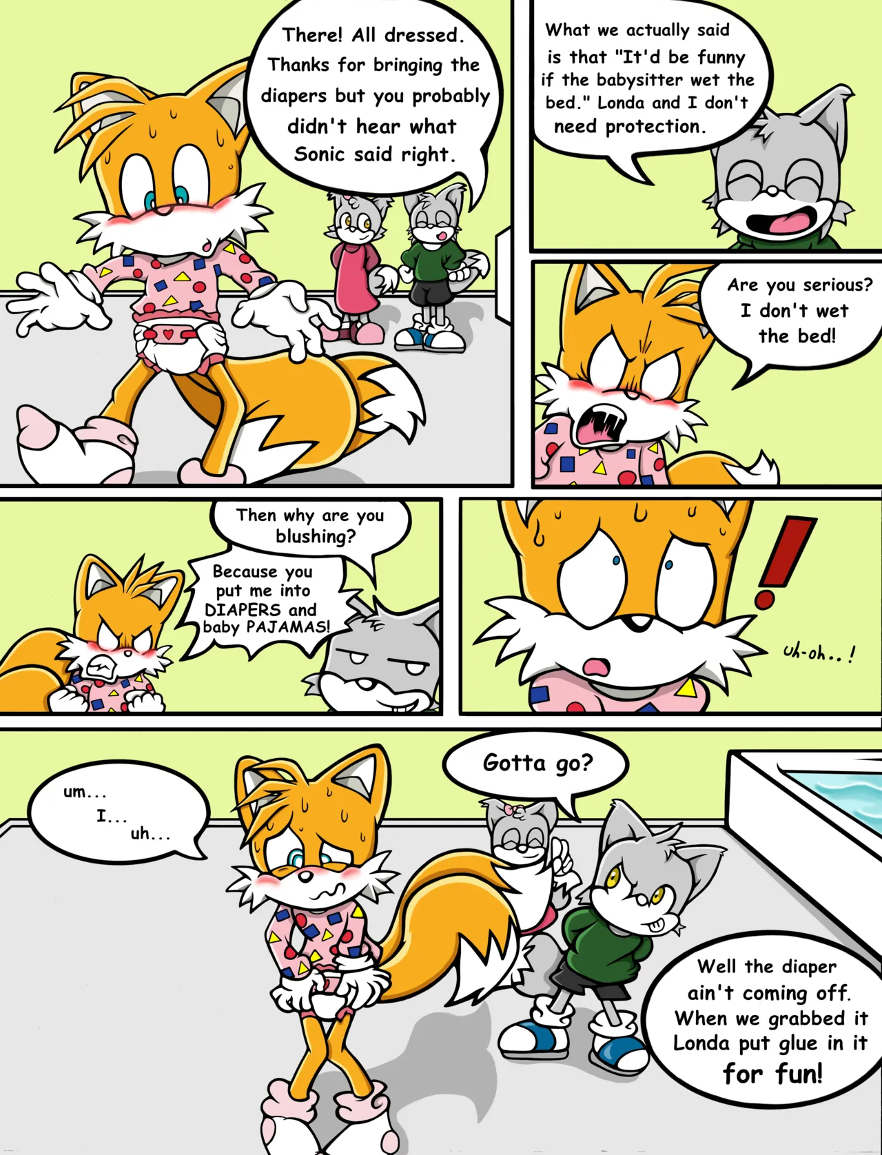Tails the Babysitter! page 6 full