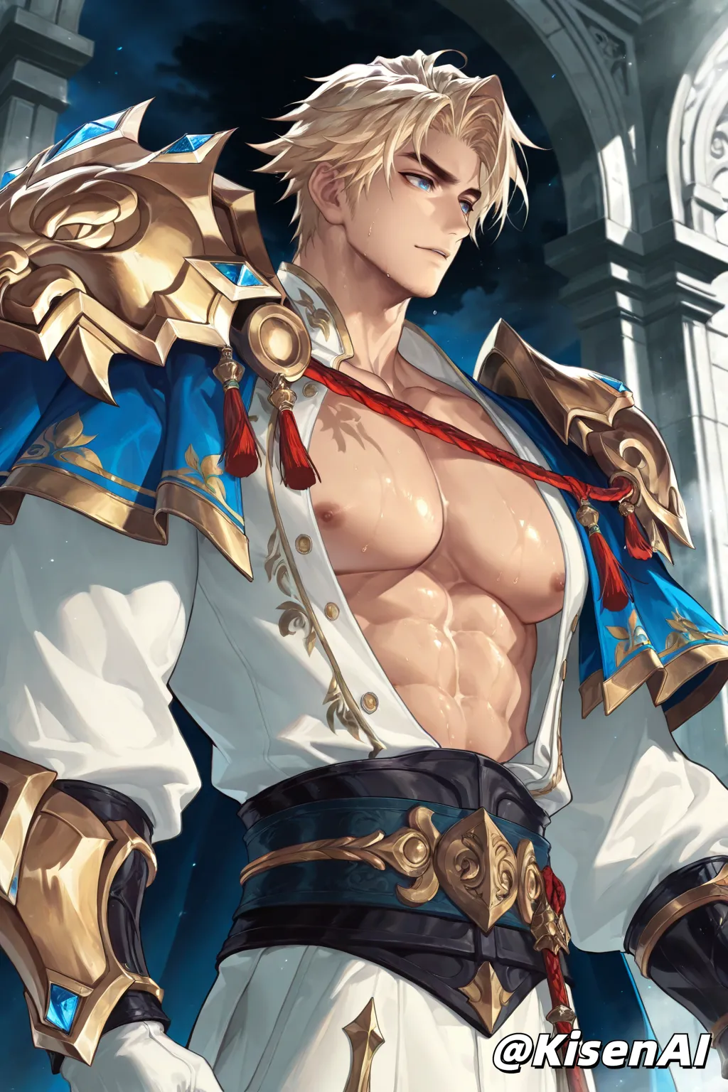 Arthur-亚瑟-荣光之誓-铠甲腹肌肌肉P1-王者荣耀-Honor of Kings-SFW page 10 full