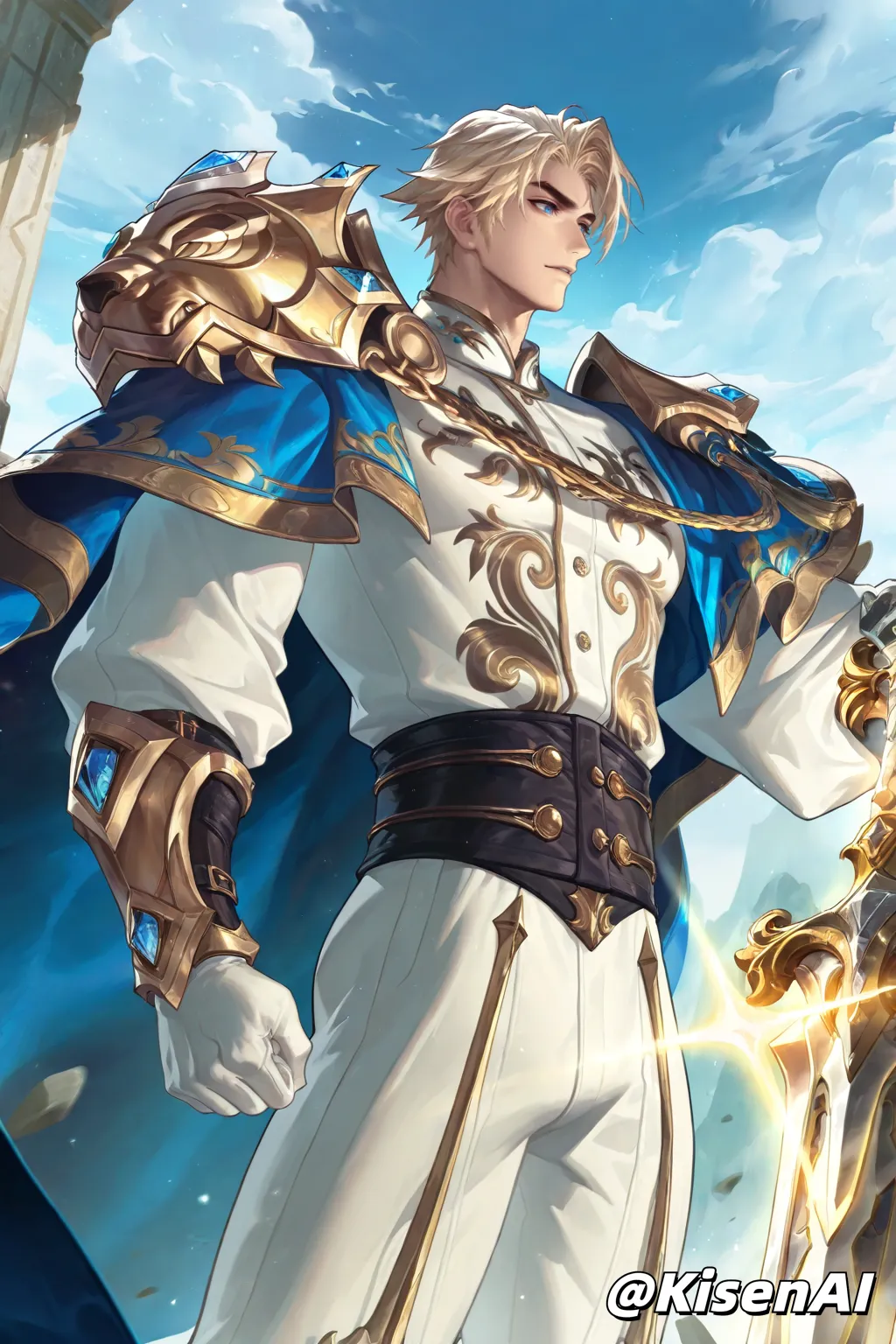 Arthur-亚瑟-荣光之誓-铠甲腹肌肌肉P1-王者荣耀-Honor of Kings-SFW page 2 full