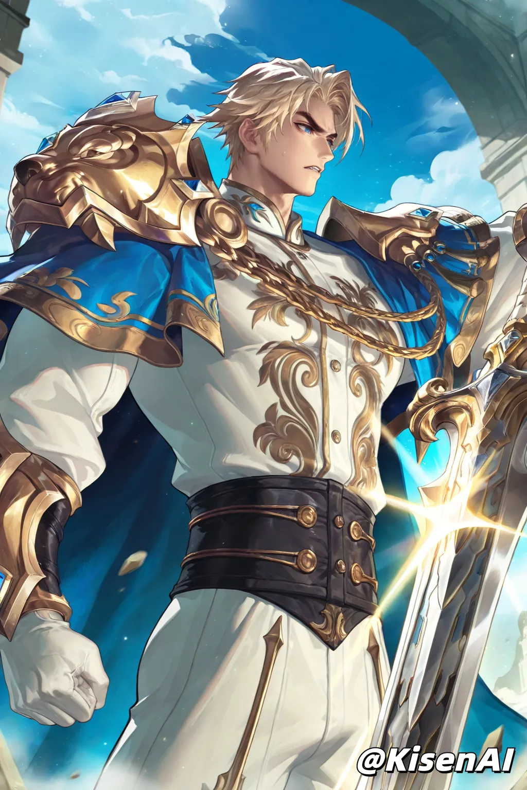 Arthur-亚瑟-荣光之誓-铠甲腹肌肌肉P1-王者荣耀-Honor of Kings-SFW page 4 full