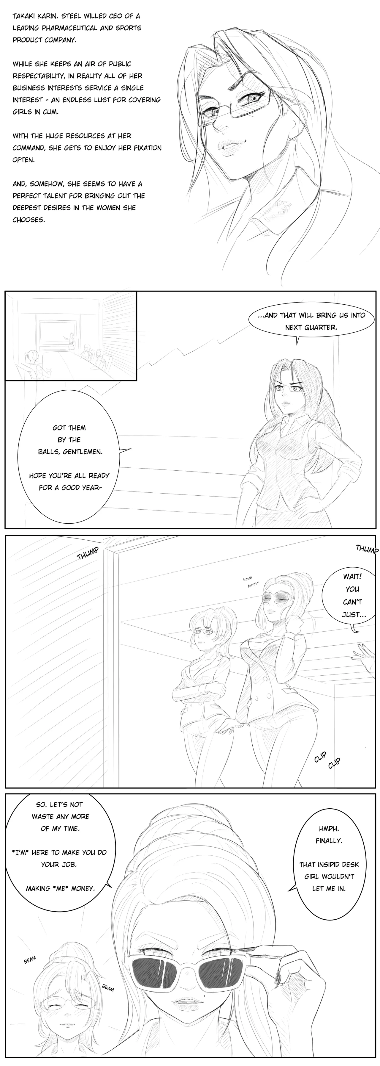 sketch projects - shachou + waspgirl gaiden page 2 full