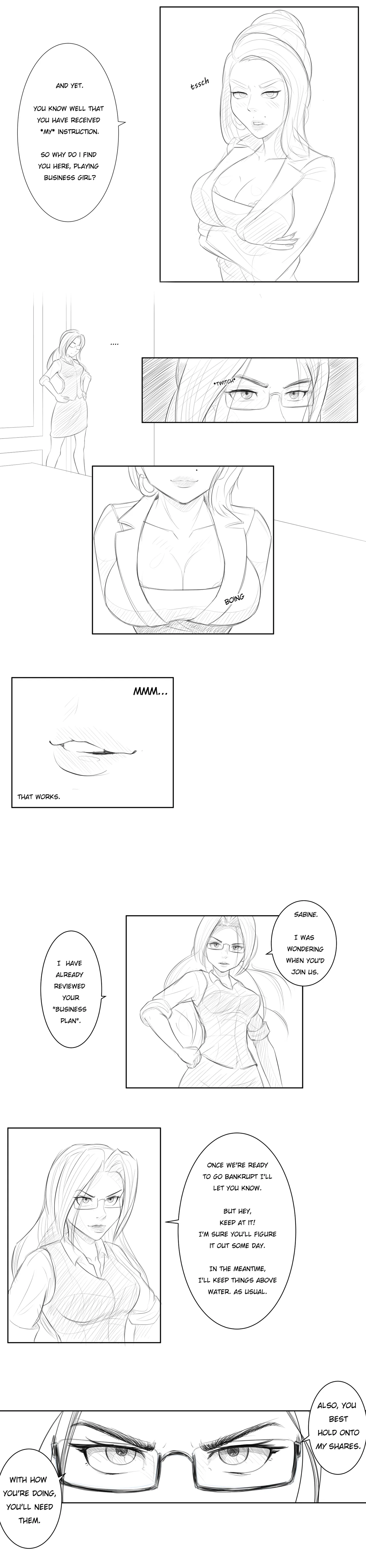 sketch projects - shachou + waspgirl gaiden page 3 full