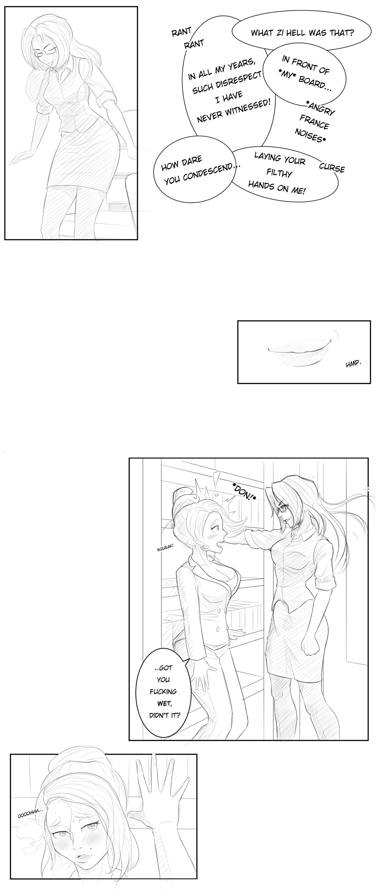 sketch projects - shachou + waspgirl gaiden page 5 full