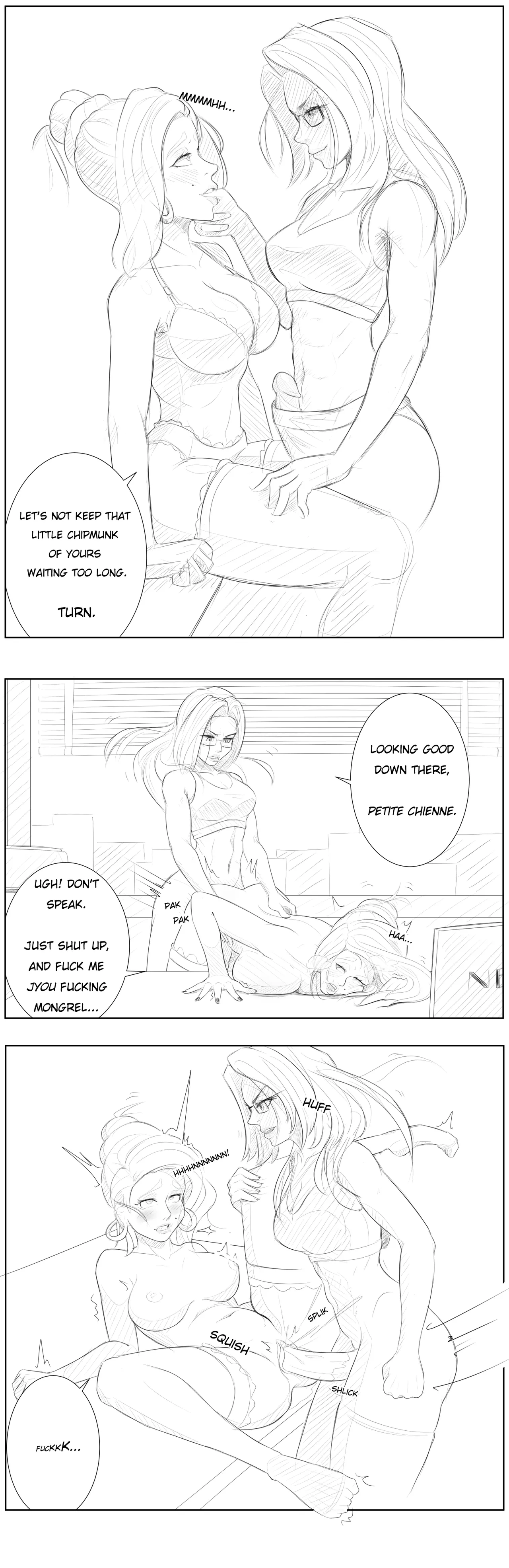 sketch projects - shachou + waspgirl gaiden page 6 full