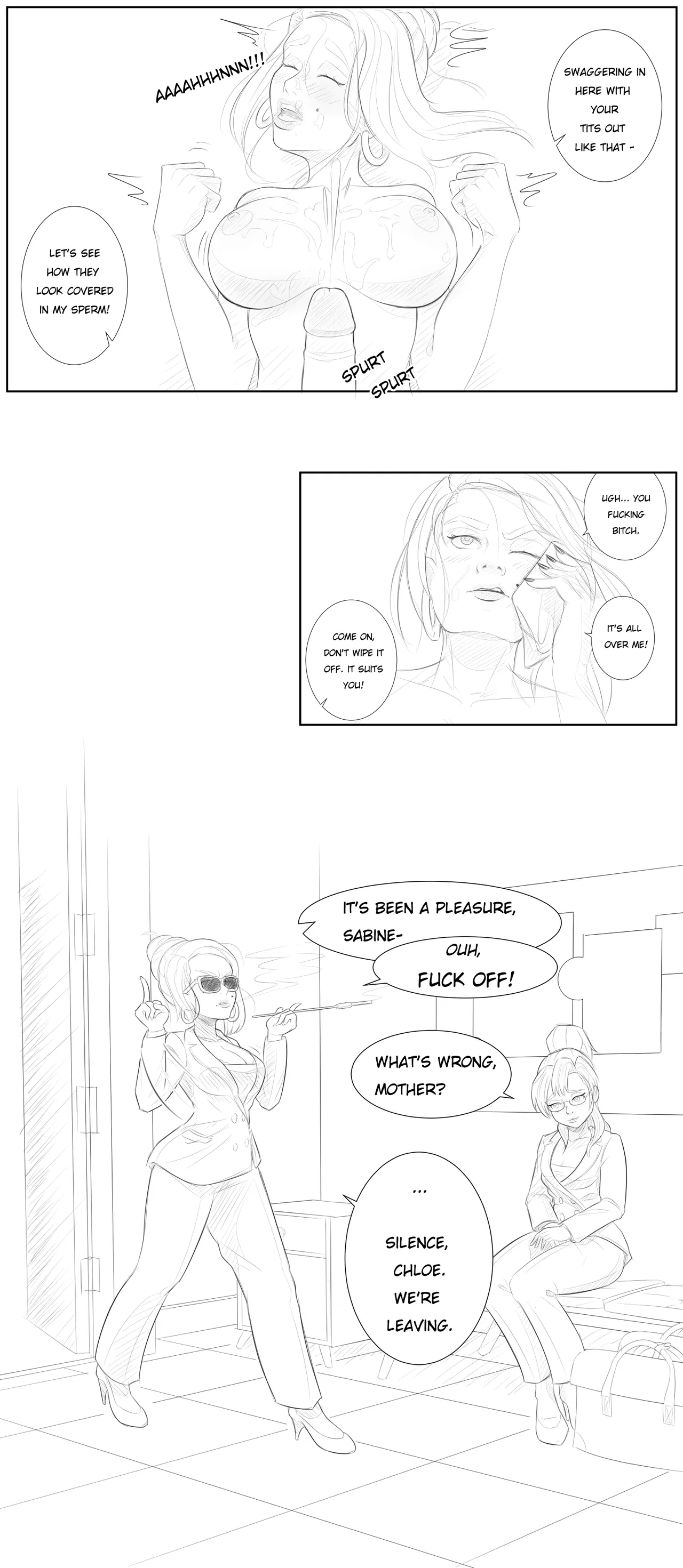 sketch projects - shachou + waspgirl gaiden page 7 full