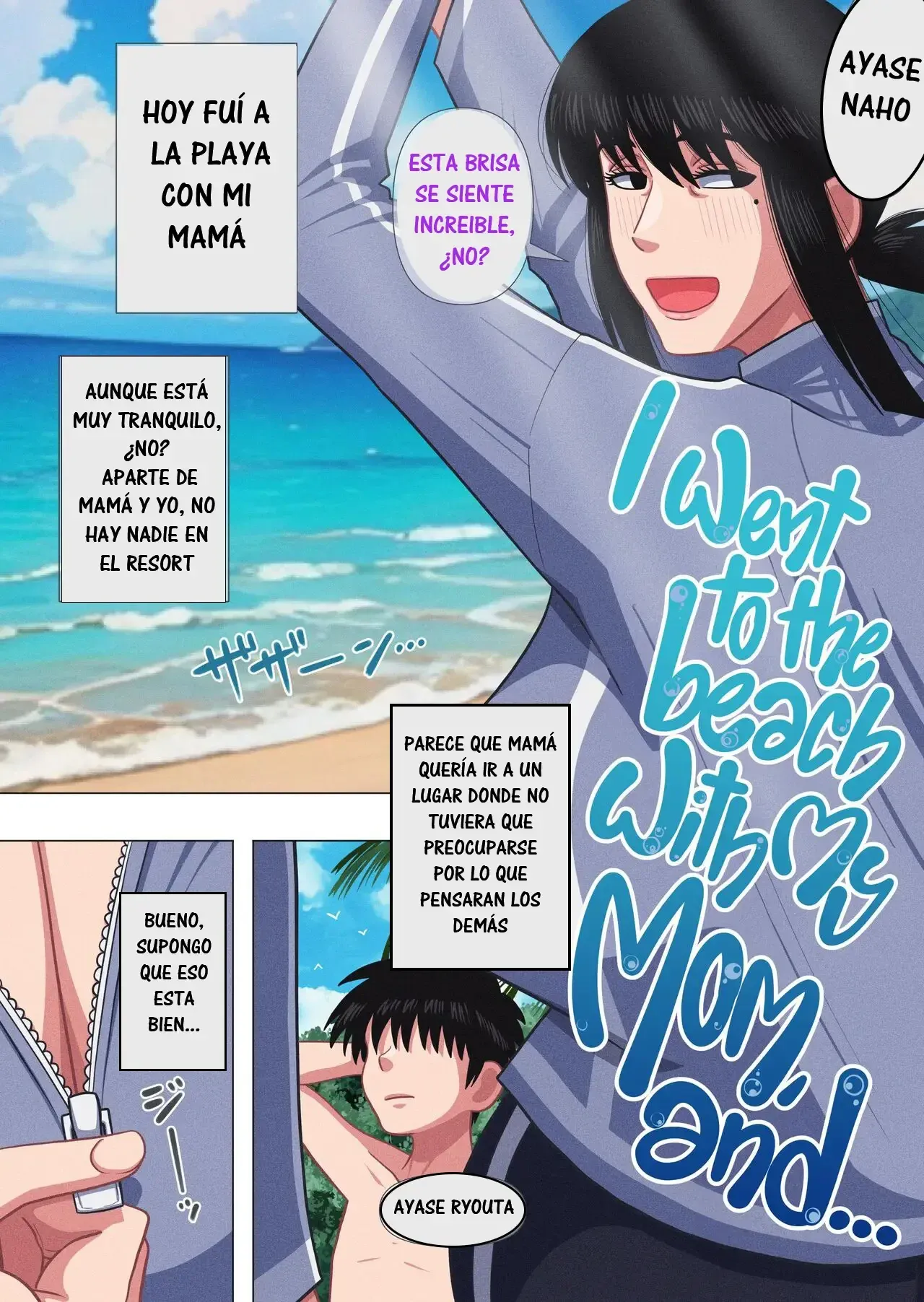 Kaa-chan to Umi ni Kitara...｜Fui a la playa con mamá y... page 2 full