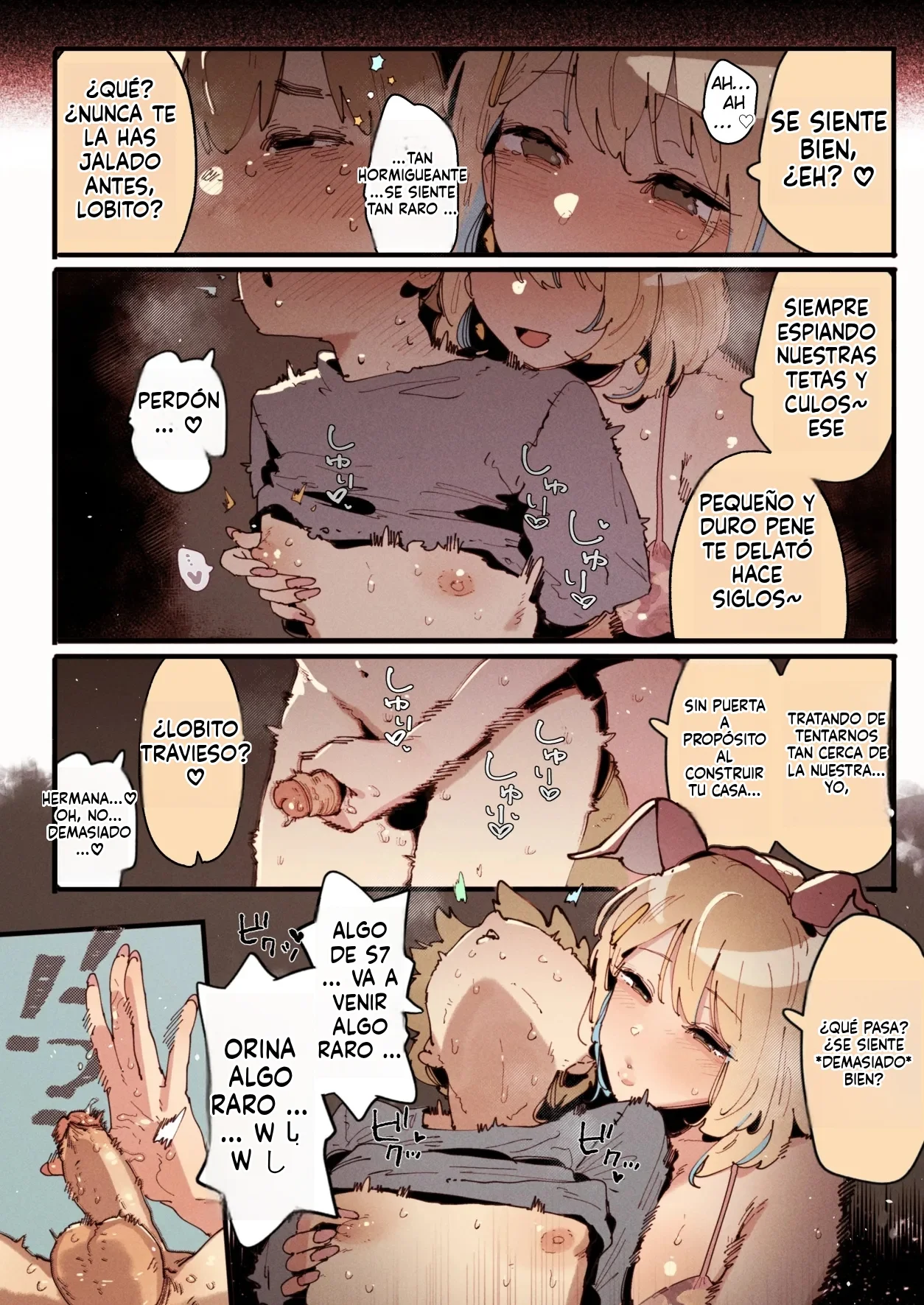 Sanbiki no Yuuwaku Ane Buta...｜Las Tres Cerditas y El Lobito... page 9 full