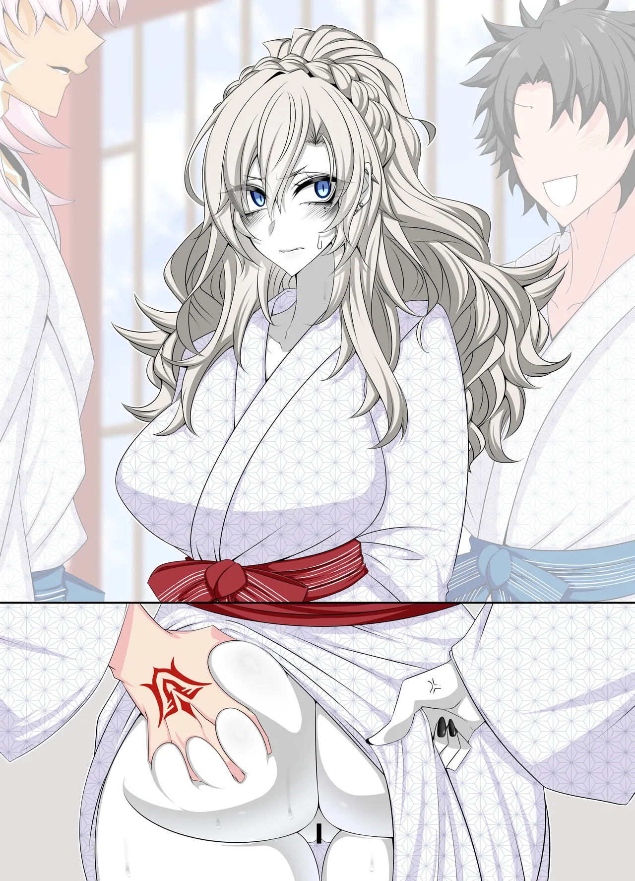 『Kriemhild and Pure Love NTR Cheating Erotica: Fingering Challenge in Front of Her Husband』-Various Variants- page 8 full