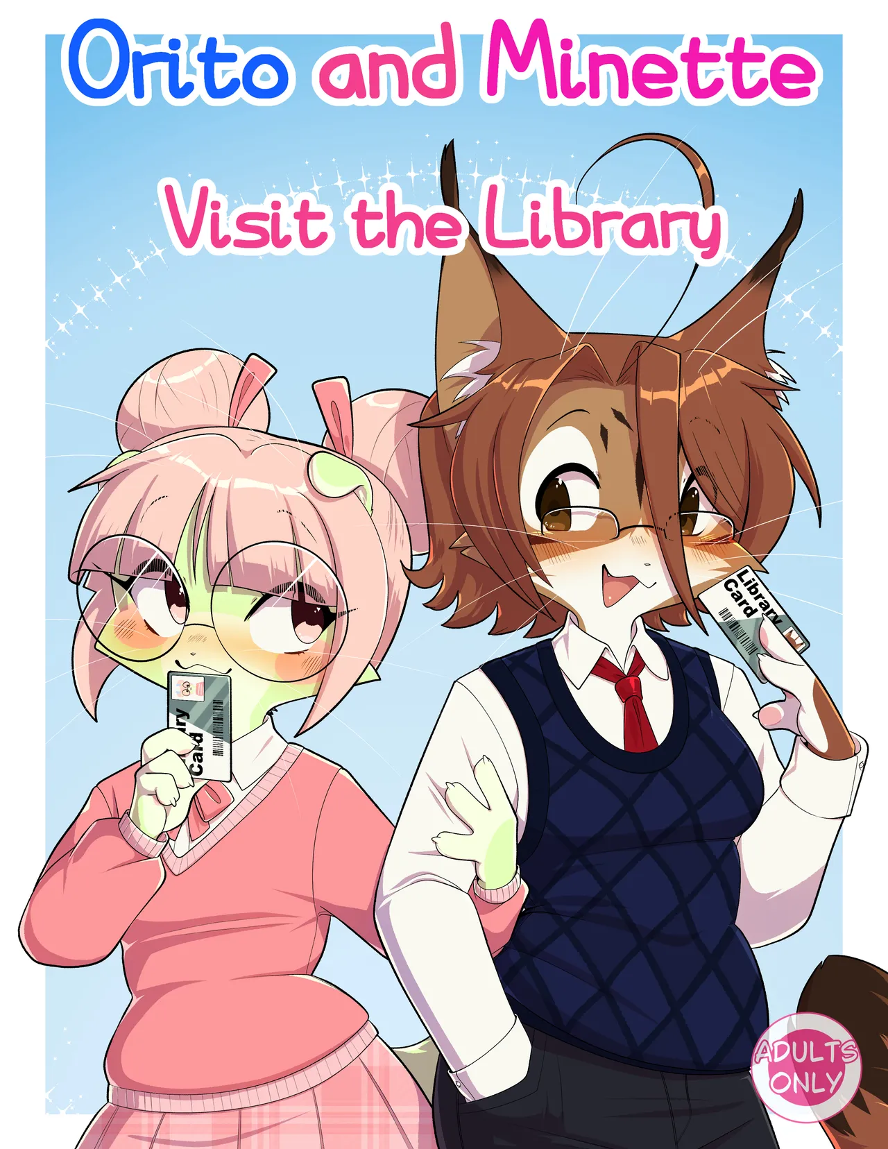 Orito and Minette: Visit the Library page 1 full