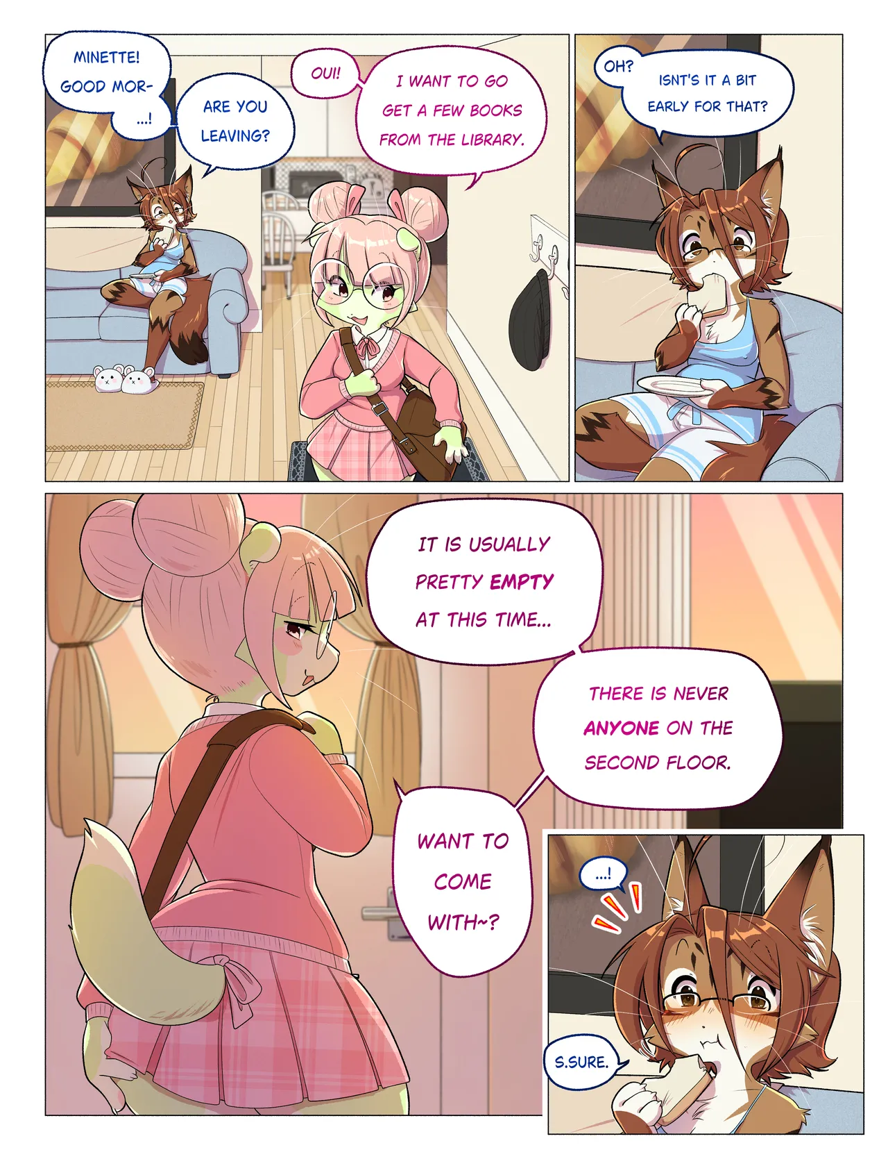 Orito and Minette: Visit the Library page 4 full