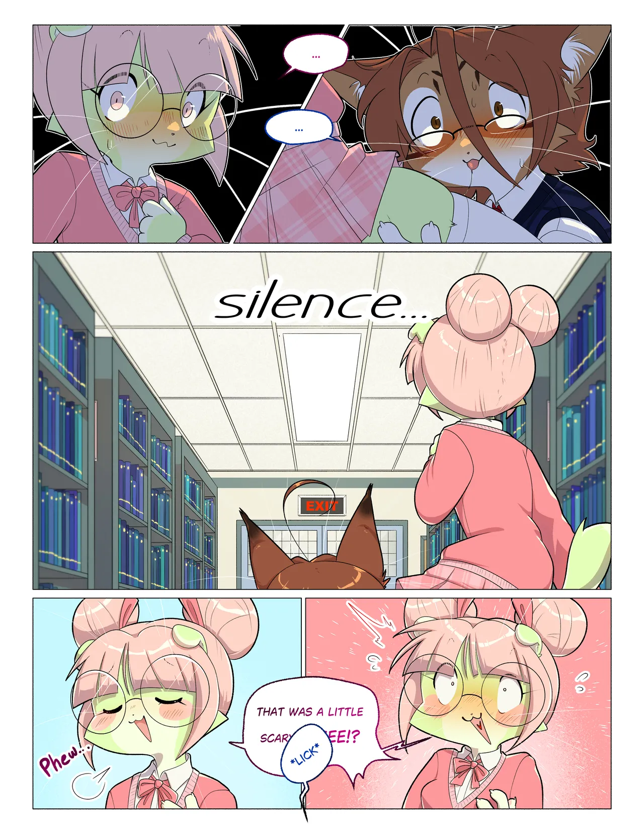 Orito and Minette: Visit the Library page 8 full