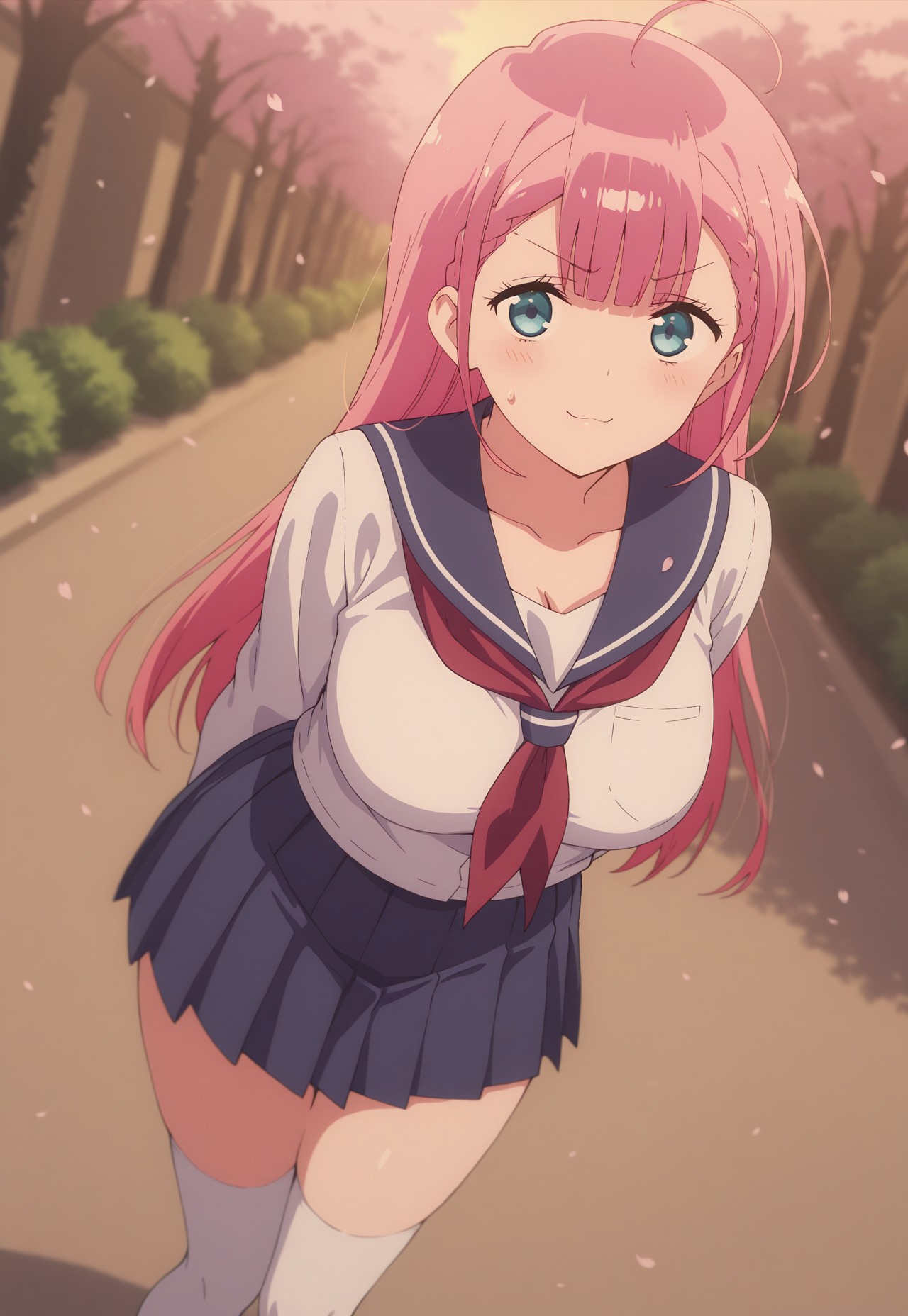 SENSEI KIRISU MAFUYU'S STRADDLE POSE: SAILOR UNIFORM &amp; ARCHED BACK page 6 full