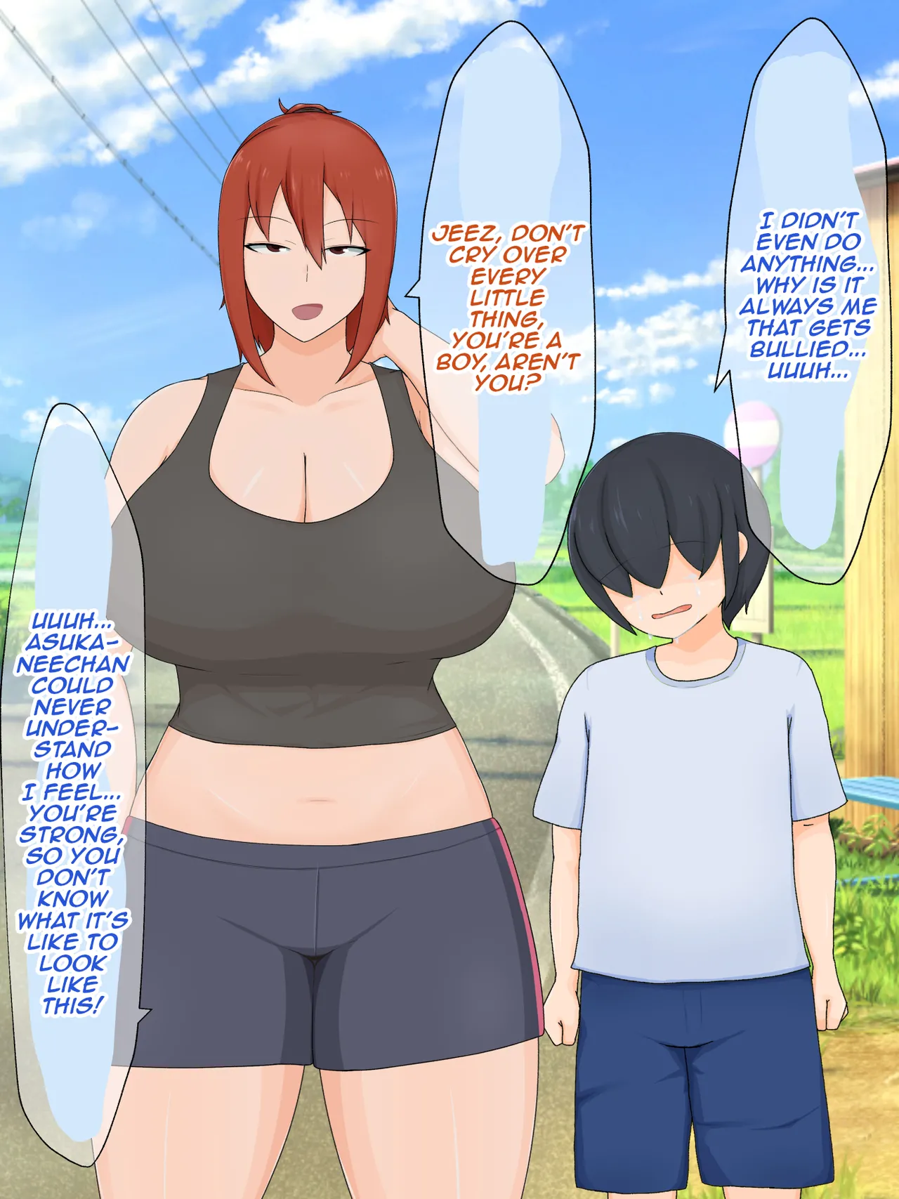 Sabasaba shita Ki no Tsuyosou na Onee-san Yowami o Nigirare Kimoi Ossan ni Okasareru... | A cool, strong-willed older sister gets her weakness exposed and is raped by a disgusting old man… page 4 full