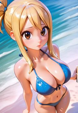 Lucy & Natsu's day at the Beach