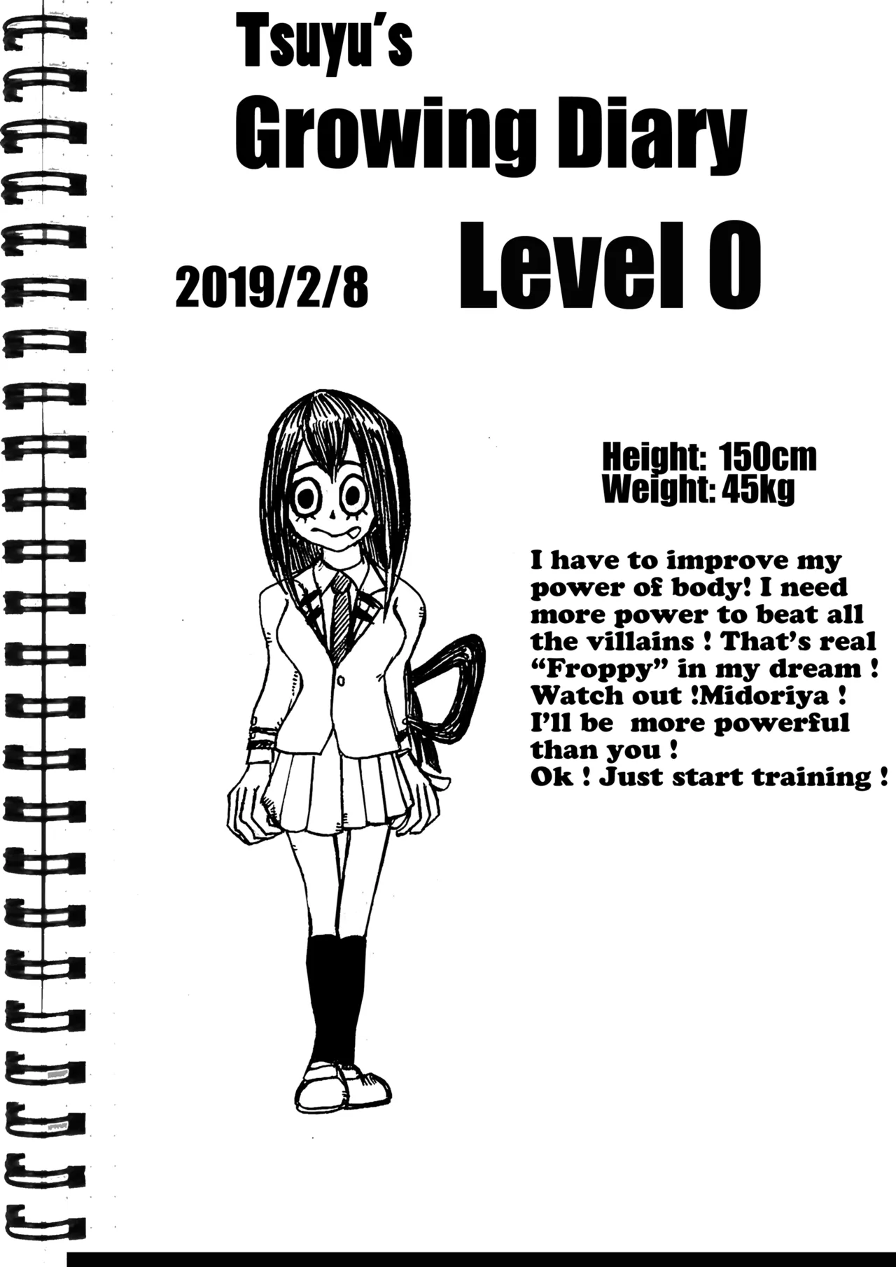 Asui Tsuyu's growing diaries page 1 full