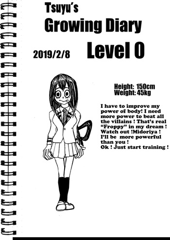 Asui Tsuyu's growing diaries cover