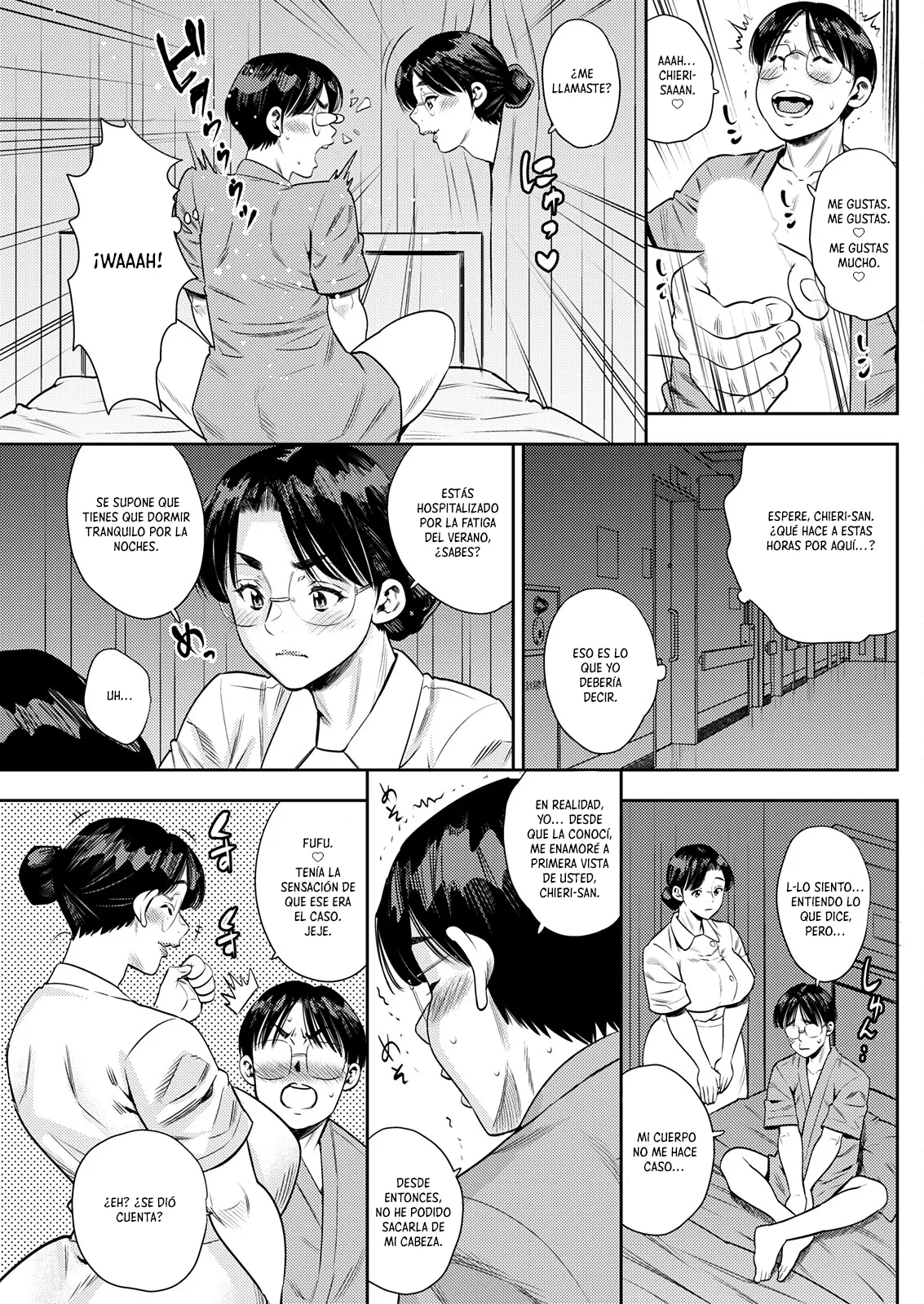 Jukujo Kankoshi Ga Mirikiteki Sugite Boku Wa Mou Dame Kamoshirenai｜La Enfermera Madura es tan Atractiva que no Puedo Resistirme page 7 full