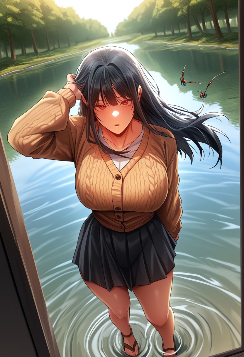 CARDIGAN REFLECTIONS : HIGH HEELS WALK page 10 full