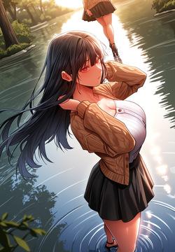 CARDIGAN REFLECTIONS : HIGH HEELS WALK