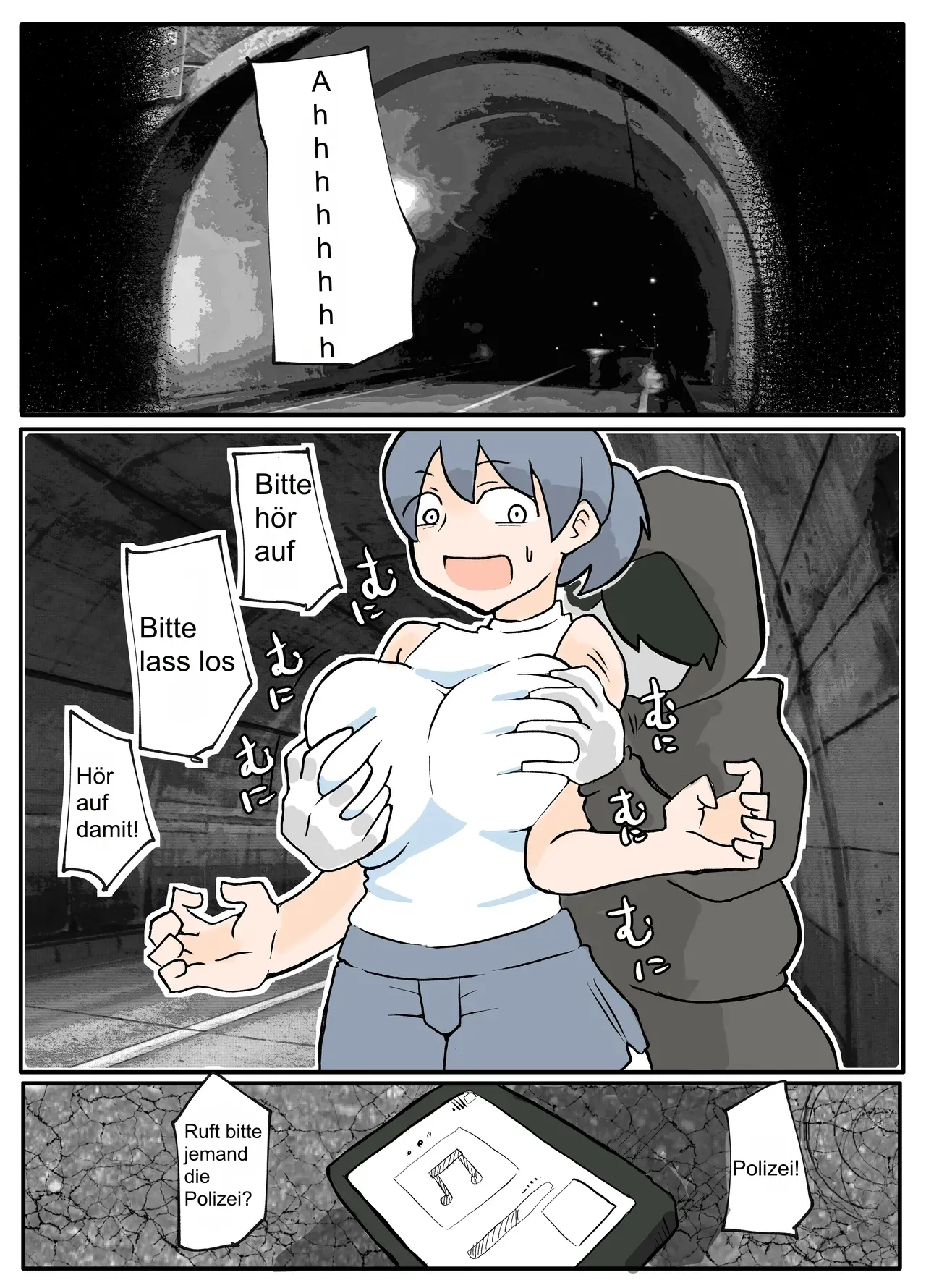 Running-chuu no Tanktop Nee-san ga Rape Sareru Ohanashi German page 4 full