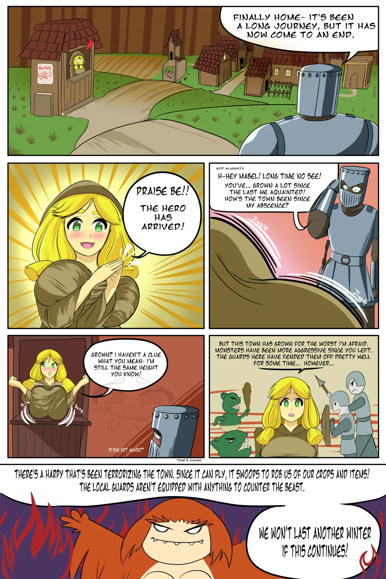 The Hero and the Lvl. 1 Harpy page 2 full