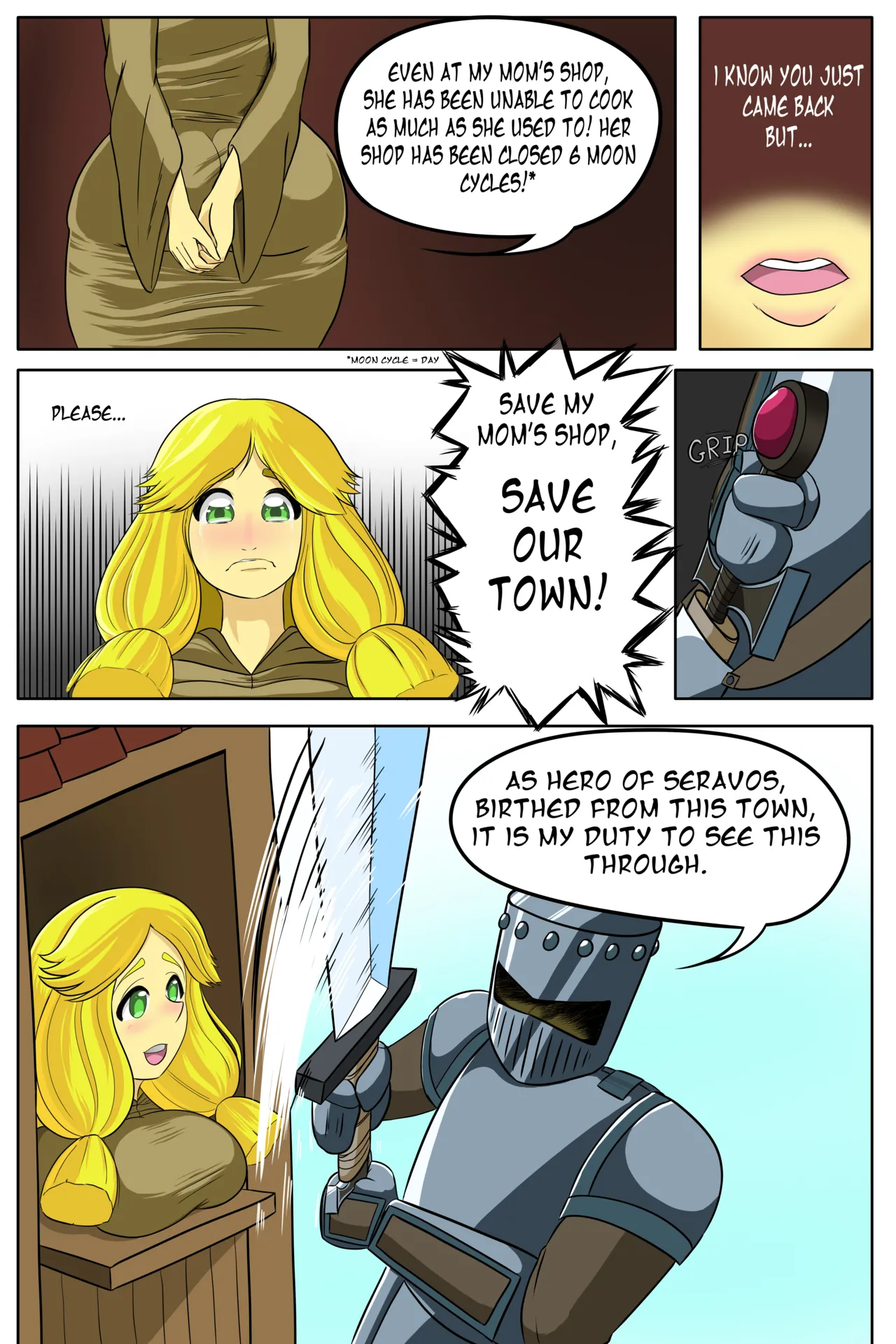The Hero and the Lvl. 1 Harpy page 3 full
