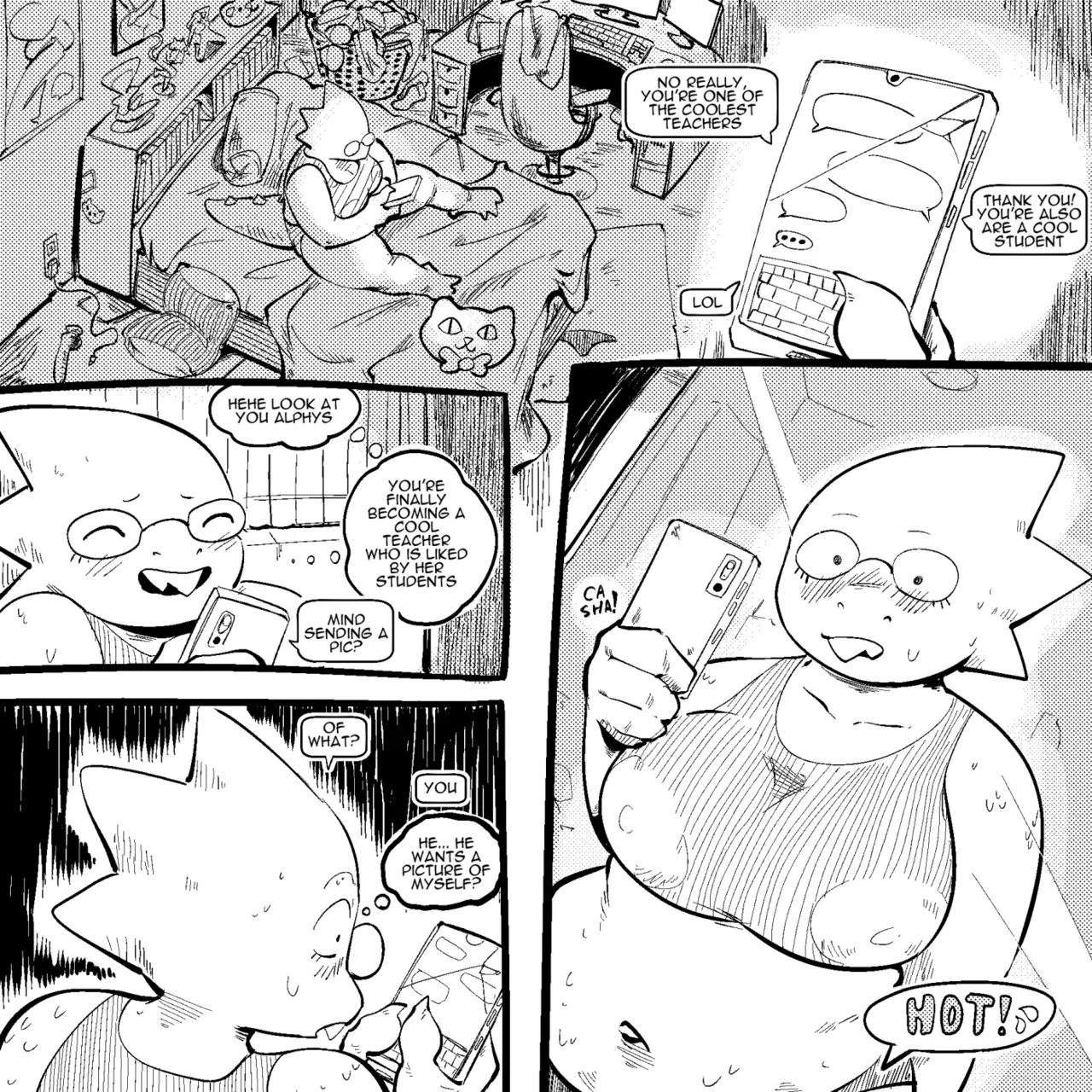 Sexting Alphys page 1 full