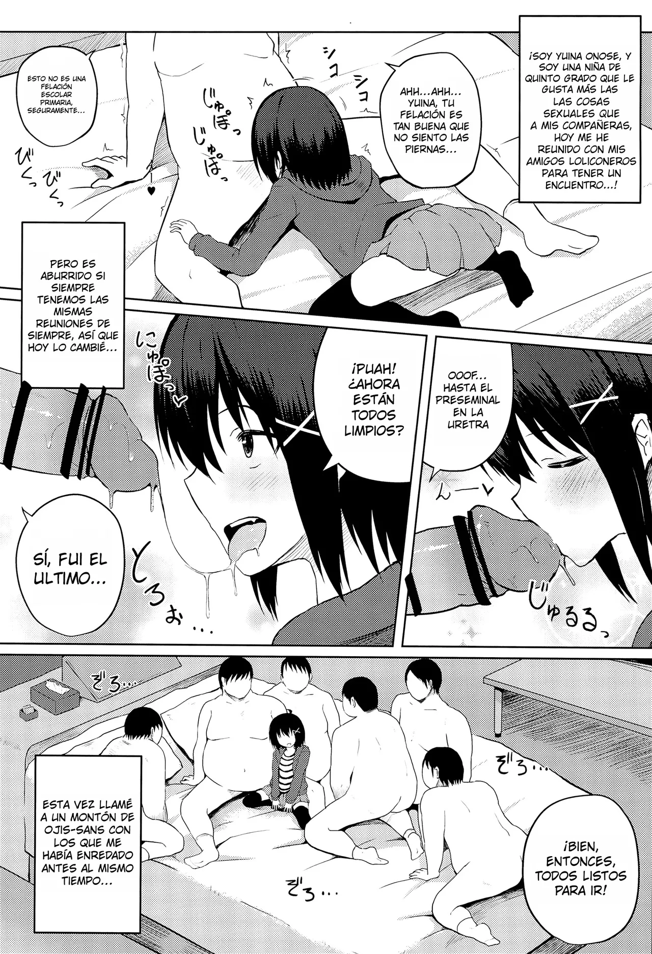 Enkou Shougakusei to 6-nin no Tanetsuke Ojisan - Cosplay Sex-hen｜Una Estudiante de Primaria que Practica las Citas Compensadas y 6 Viejos para Fecundarla - Edición de Sexo en Cosplay page 3 full