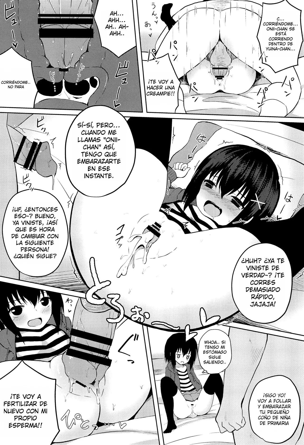 Enkou Shougakusei to 6-nin no Tanetsuke Ojisan - Cosplay Sex-hen｜Una Estudiante de Primaria que Practica las Citas Compensadas y 6 Viejos para Fecundarla - Edición de Sexo en Cosplay page 6 full