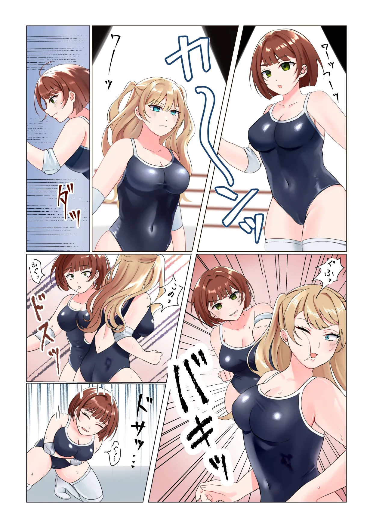 学校で女子プロレス! 全員失神失禁 むちむちJKマッチ編 page 1 full